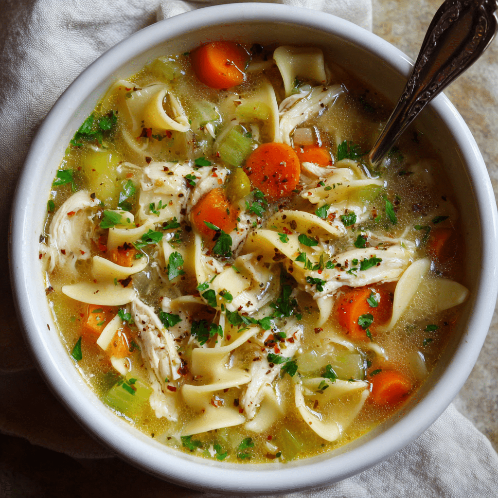 Chicken Noodle Soup with Vegetables – A Bowl of Comfort That Feels Like Home