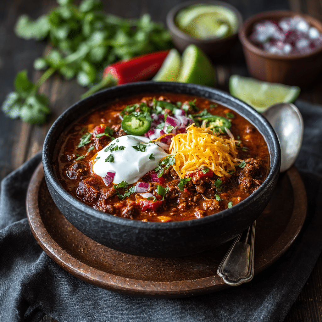 Classic Beef Chili – A Warm, Hearty Bowl for Cozy Evenings