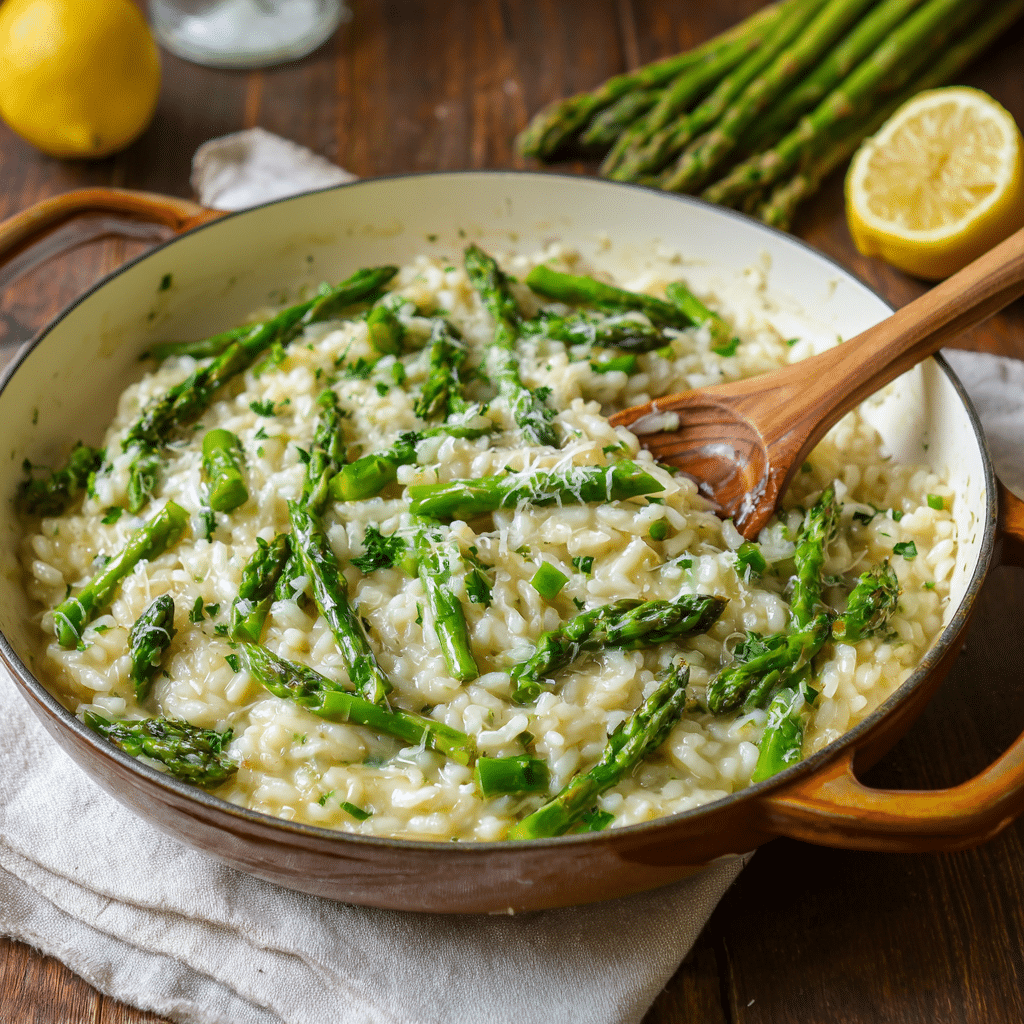 Classic Lemon Asparagus Risotto – A Bright, Creamy Comfort from My Kitchen