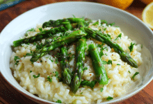 Creamy Lemon Asparagus Risotto