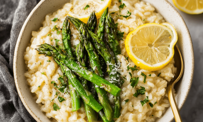 Easy Lemon Asparagus Risotto