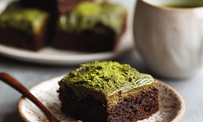 Easy One-Bowl Matcha Brownies