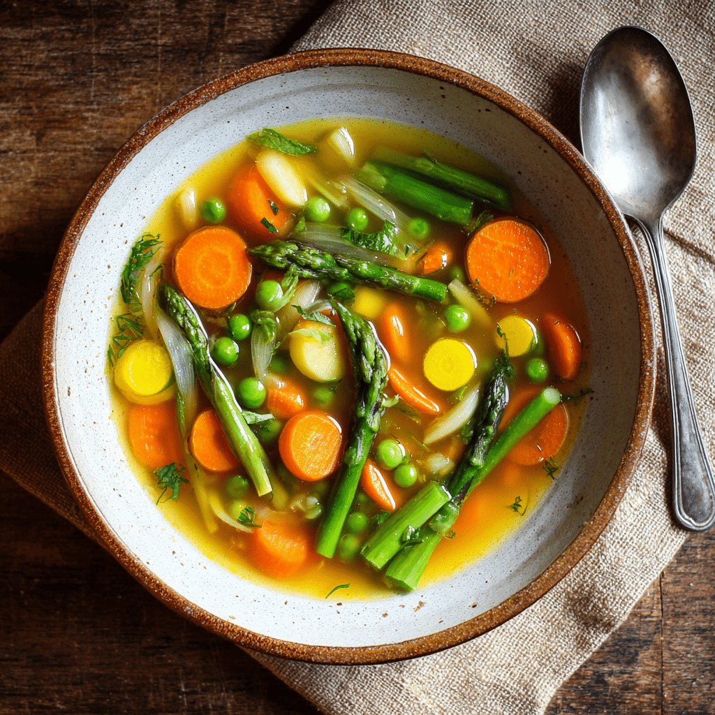 Easy Spring Vegetable Soup – Fresh, Light, and Full of Sunshine