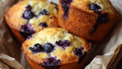 Fluffy Blueberry Muffins