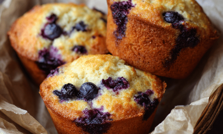 Fluffy Blueberry Muffins