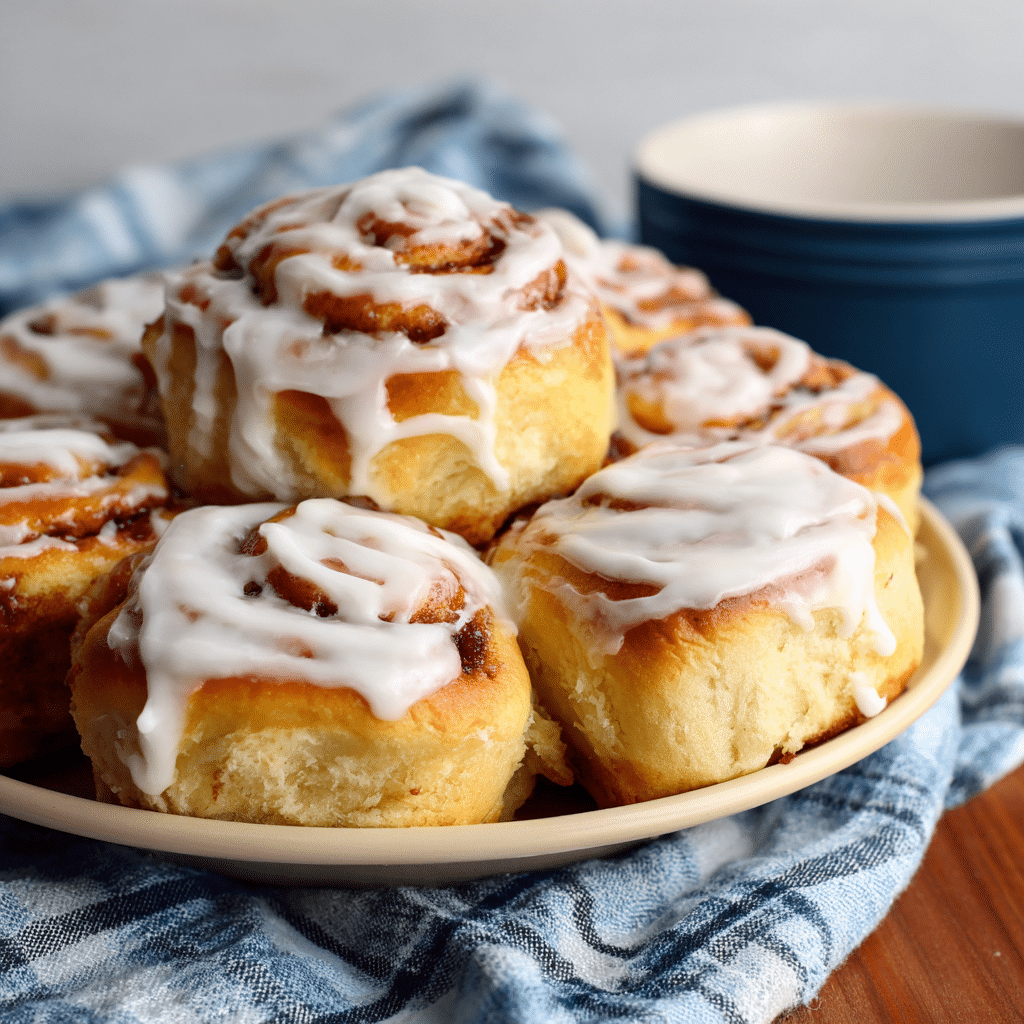 Fluffy Cinnamon Rolls with Frosting – Soft, Sweet, and Made with Love