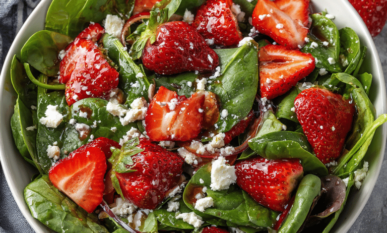 Fresh Strawberry Spinach Salad