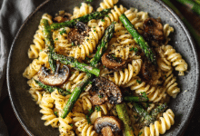 Healthy Asparagus Mushroom Pasta