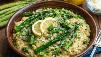 Healthy Lemon Asparagus Risotto
