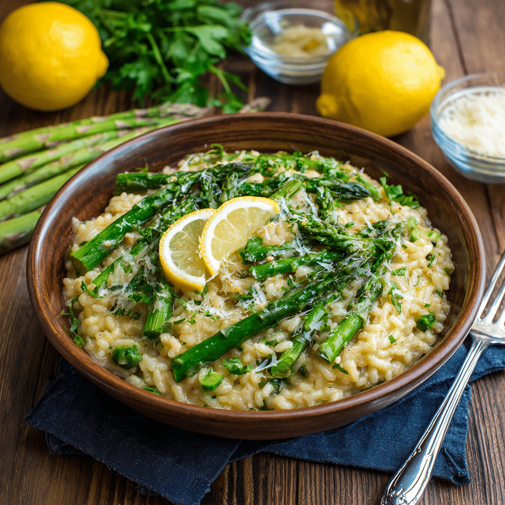 Healthy Lemon Asparagus Risotto – A Fresh, Comforting Bowl of Sunshine