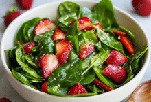 Healthy Strawberry Spinach Salad
