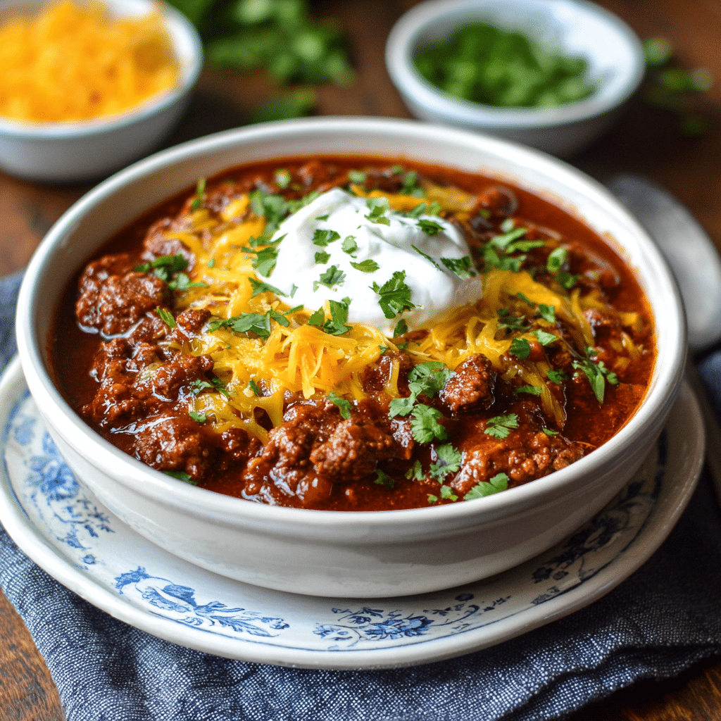 Homemade Beef Chili – Hearty, Slow-Simmered Comfort in Every Spoon