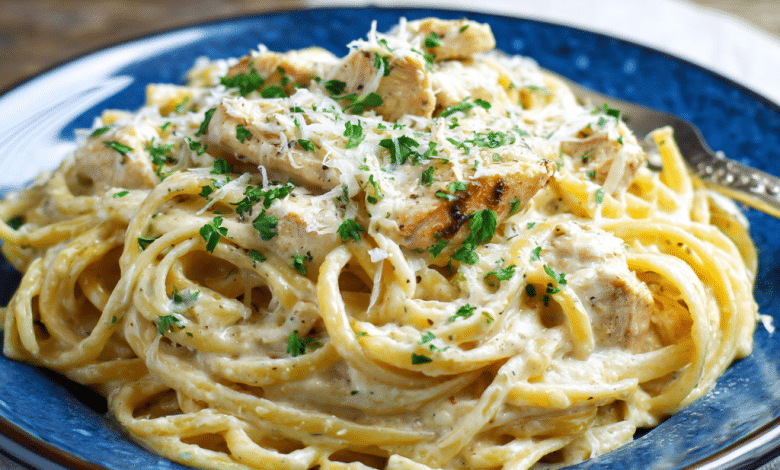 Homemade Chicken Alfredo Pasta