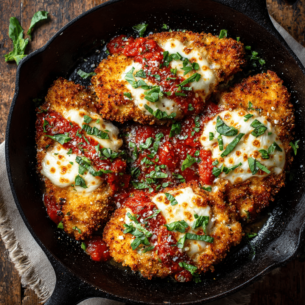 Homemade Chicken Parmesan – Crispy, Cheesy, and Made With Love