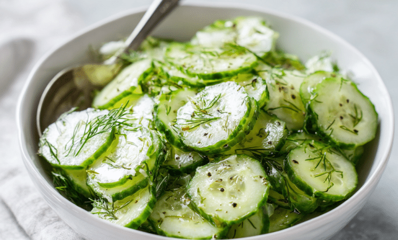 Homemade Cucumber Dill Salad