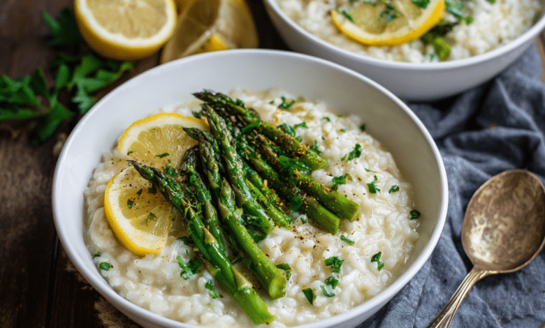 Homemade Lemon Asparagus Risotto
