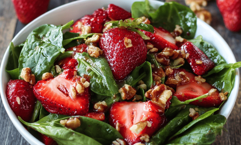 Homemade Strawberry Spinach Salad