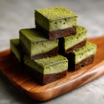 Japanese Bakery Matcha Mochi Brownies