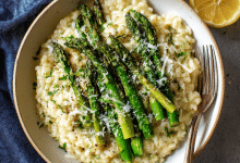 Lemon Asparagus Risotto with Parmesan