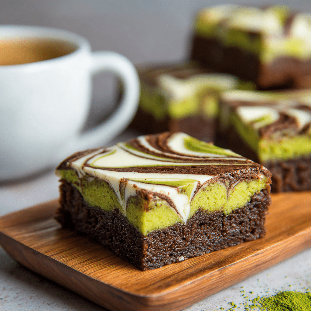 Matcha Brownies with Cream Cheese Swirl – My Creamy Green Tea Dessert for Sweet Cozy Moments
