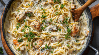 One Pot Chicken Alfredo Past