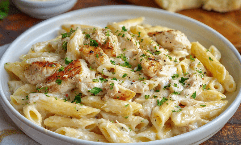 Quick Chicken Alfredo Pasta