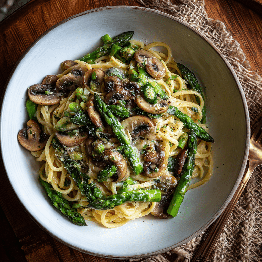 Simple Asparagus Mushroom Pasta – A Cozy Springtime Favorite