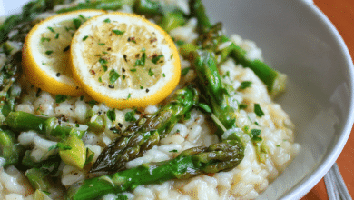 Simple Lemon Asparagus Risotto