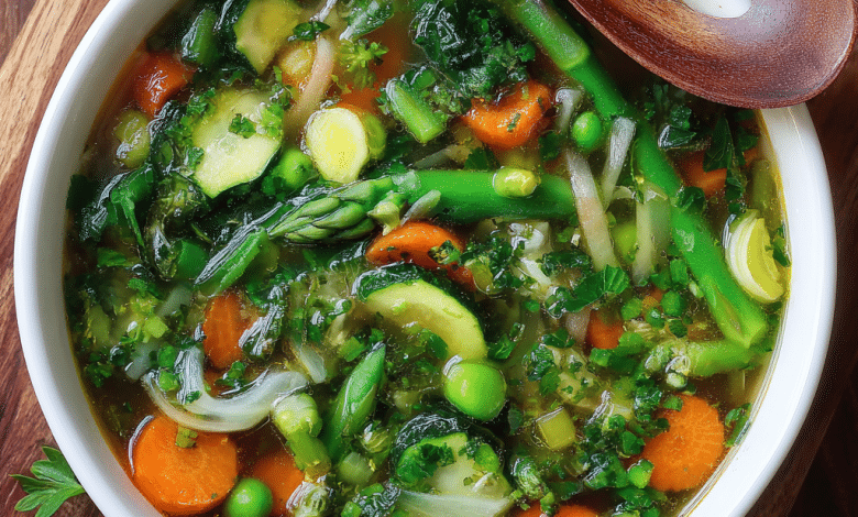 Simple Spring Vegetable Soup