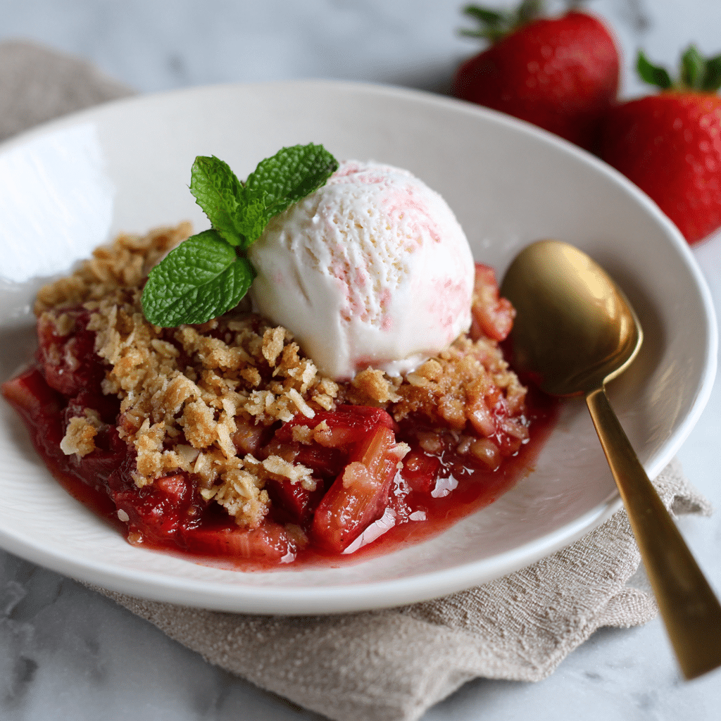 Simple Strawberry Rhubarb Crisp – My Sweet and Tangy Comfort Dessert