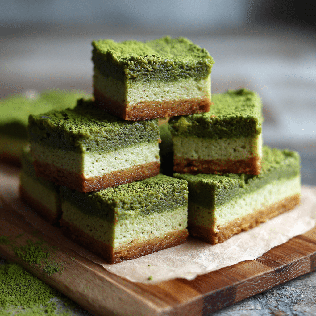 Soft Japanese Matcha Dessert Bars – My Cozy Green Tea Sweet from the Kitchen