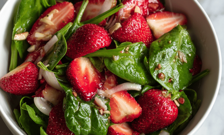 Spring Strawberry Spinach Salad