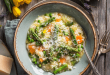 Spring Vegetable Risotto with Parmesan