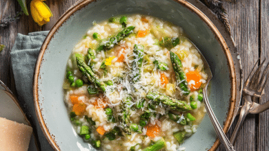Spring Vegetable Risotto with Parmesan
