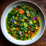 Spring Vegetable Soup for Dinner