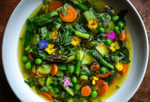Spring Vegetable Soup for Dinner