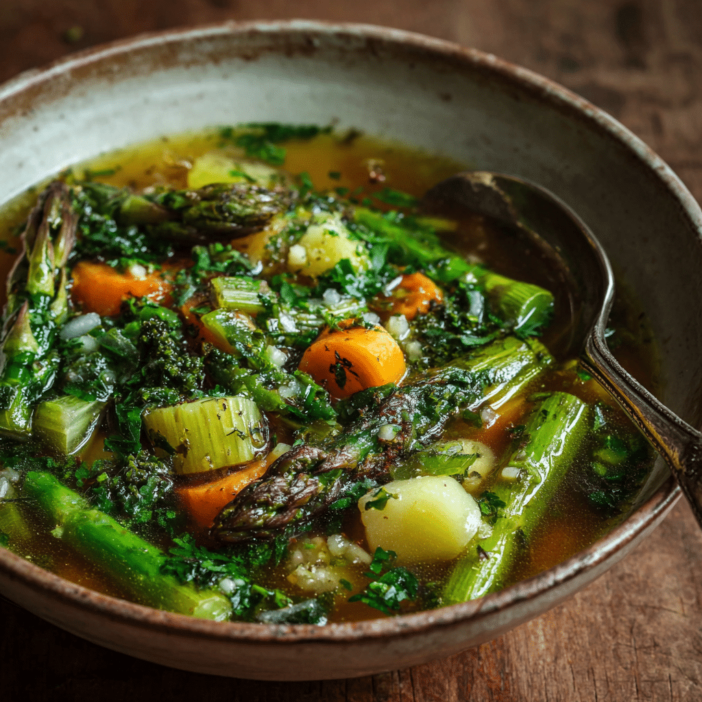 Spring Vegetable Soup with Herbs – A Bowl of Fresh Comfort from My Kitchen