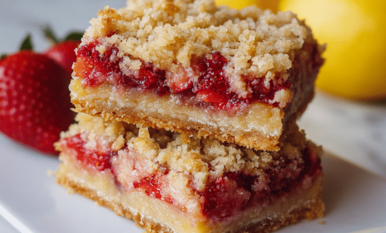 Strawberry Lemon Crumb Bars