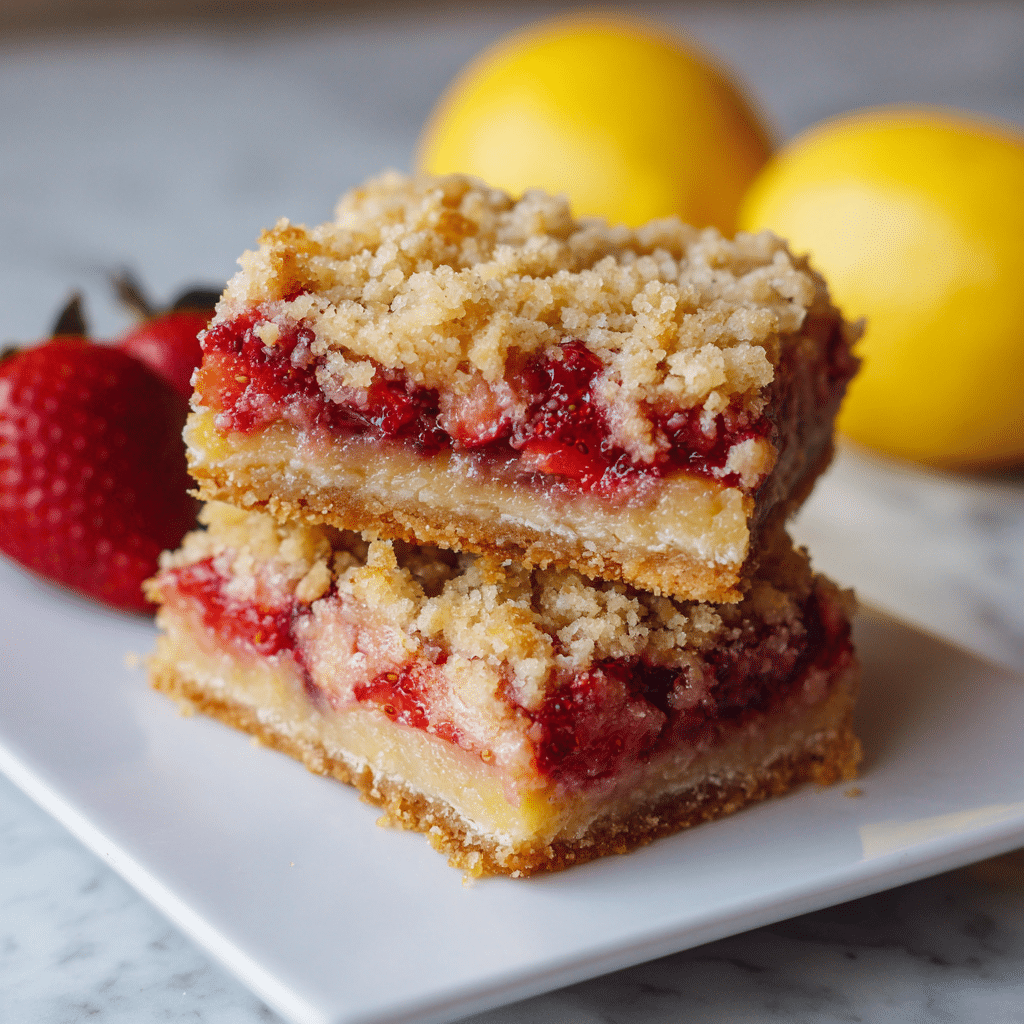 Strawberry Lemon Crumb Bars (Bright, Buttery, and Full of Sunshine)