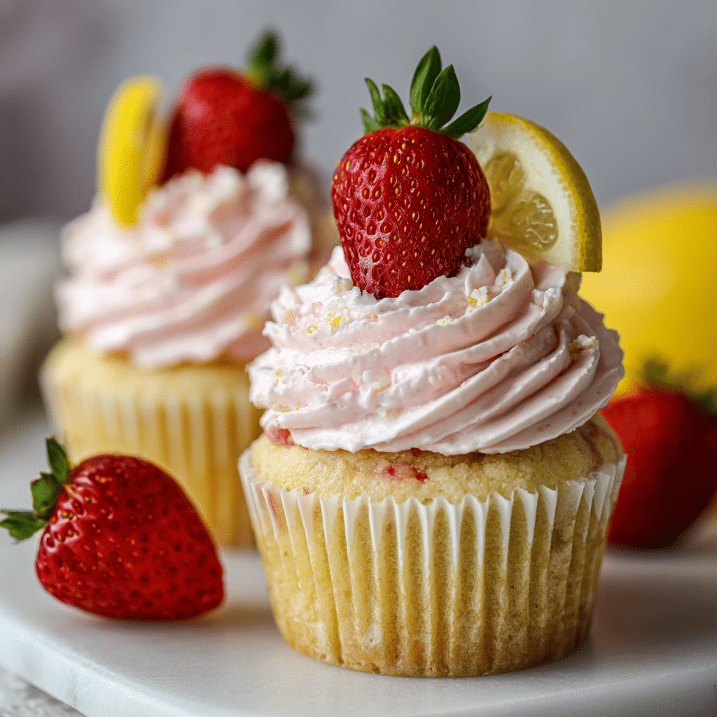 Strawberry Lemon Cupcakes – Sweet Sunshine in Every Bite