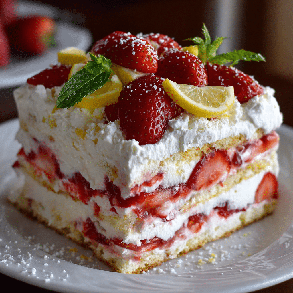 Strawberry Lemon Icebox Cake – A Bright, No-Bake Hug from My Kitchen
