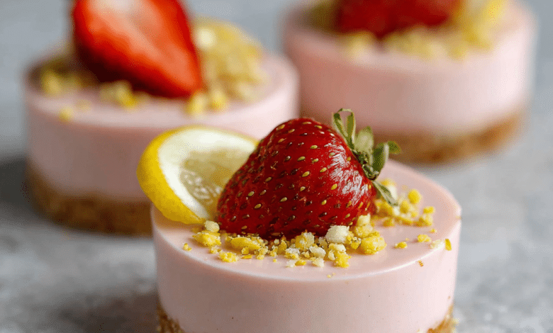 Strawberry Lemon Mousse Cups