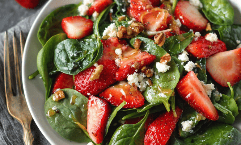 Strawberry Spinach Salad for Summer