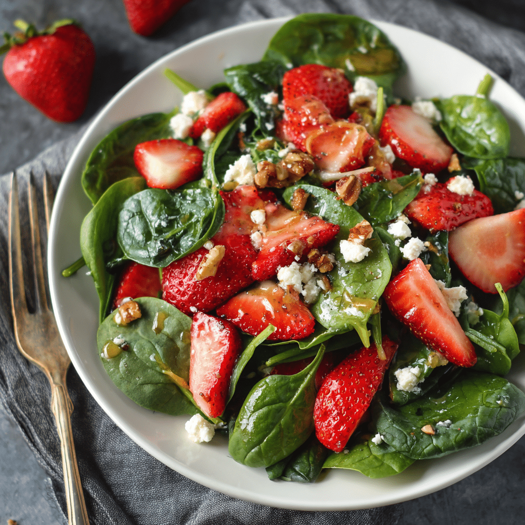 Strawberry Spinach Salad for Summer – Fresh, Sweet, and Full of Sunshine