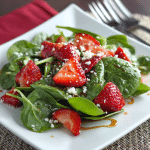 Strawberry Spinach Salad with Dressing