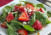 Strawberry Spinach Salad with Dressing