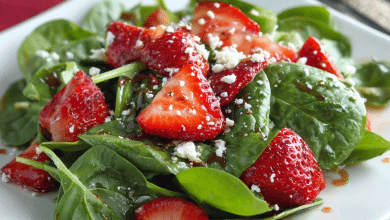 Strawberry Spinach Salad with Dressing