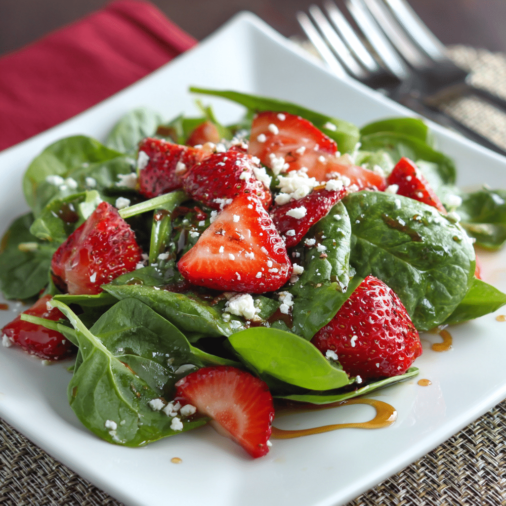 Strawberry Spinach Salad with Dressing – A Fresh Bowl Full of Love and Sweet Memories
