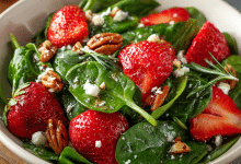 Strawberry Spinach Salad with Nuts