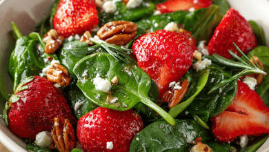 Strawberry Spinach Salad with Nuts
